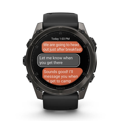 Relógio Garmin fēnix ® 8X Safira Cinza Carbono e Preto