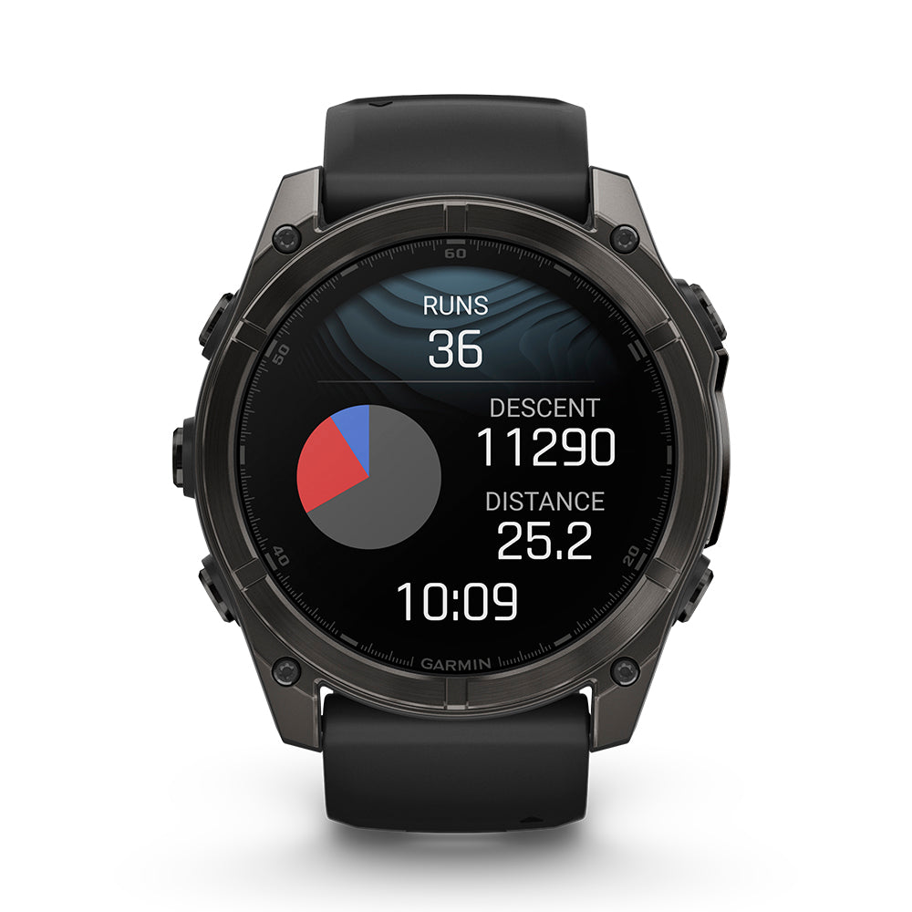 Relógio Garmin fēnix ® 8X Safira Cinza Carbono e Preto