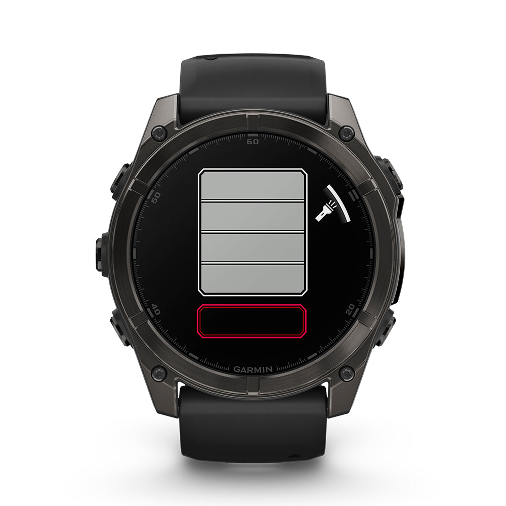 Relógio Garmin fēnix ® 8X Safira Cinza Carbono e Preto