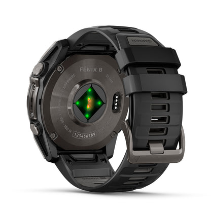 Relógio Garmin fēnix ® 8X Safira Cinza Carbono e Preto
