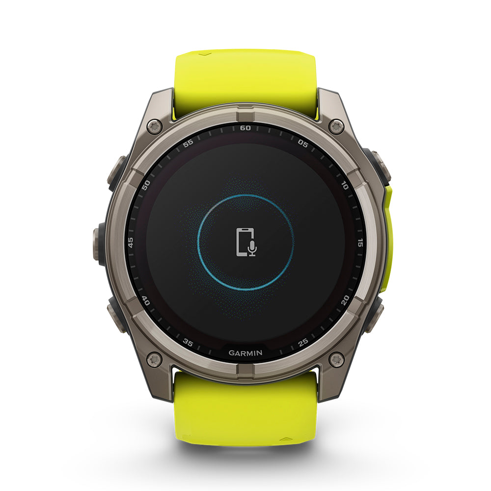Relógio Garmin fēnix ® 8X Safira Solar Titânio e Amarelo