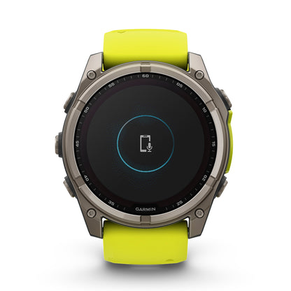Relógio Garmin fēnix ® 8X Safira Solar Titânio e Amarelo