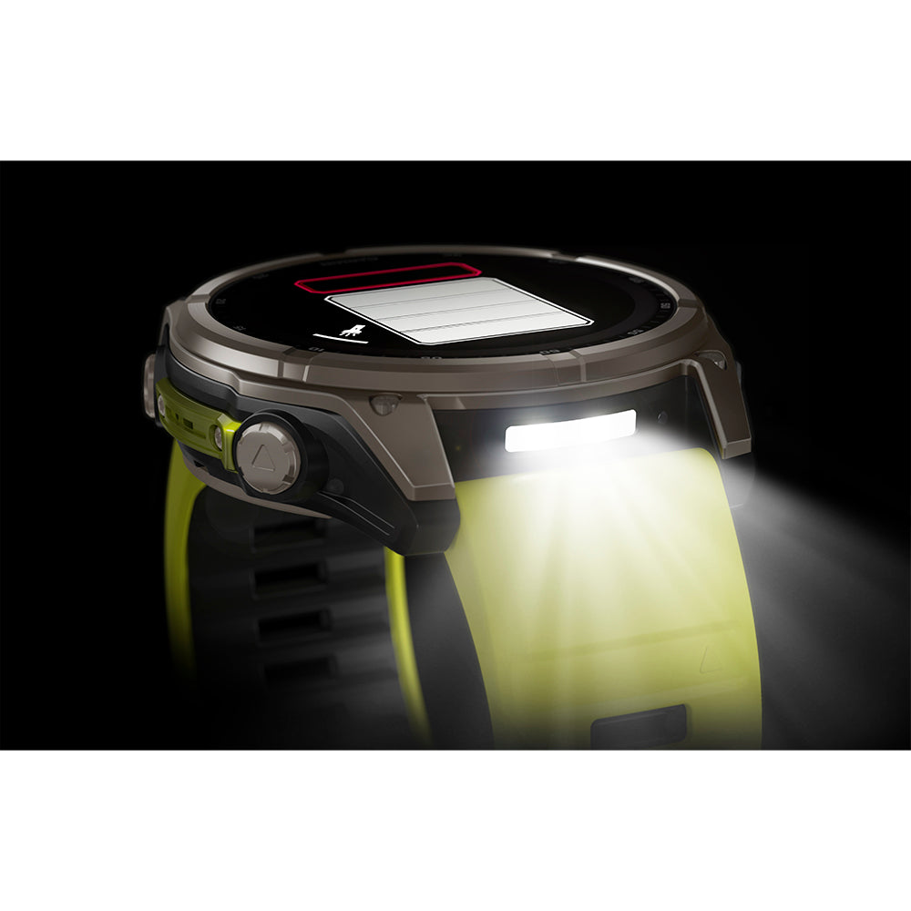 Relógio Garmin fēnix ® 8X Safira Solar Titânio e Amarelo