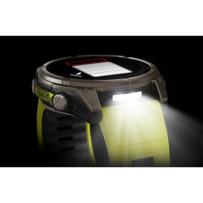 Relógio Garmin fēnix ® 8X Safira Solar Titânio e Amarelo