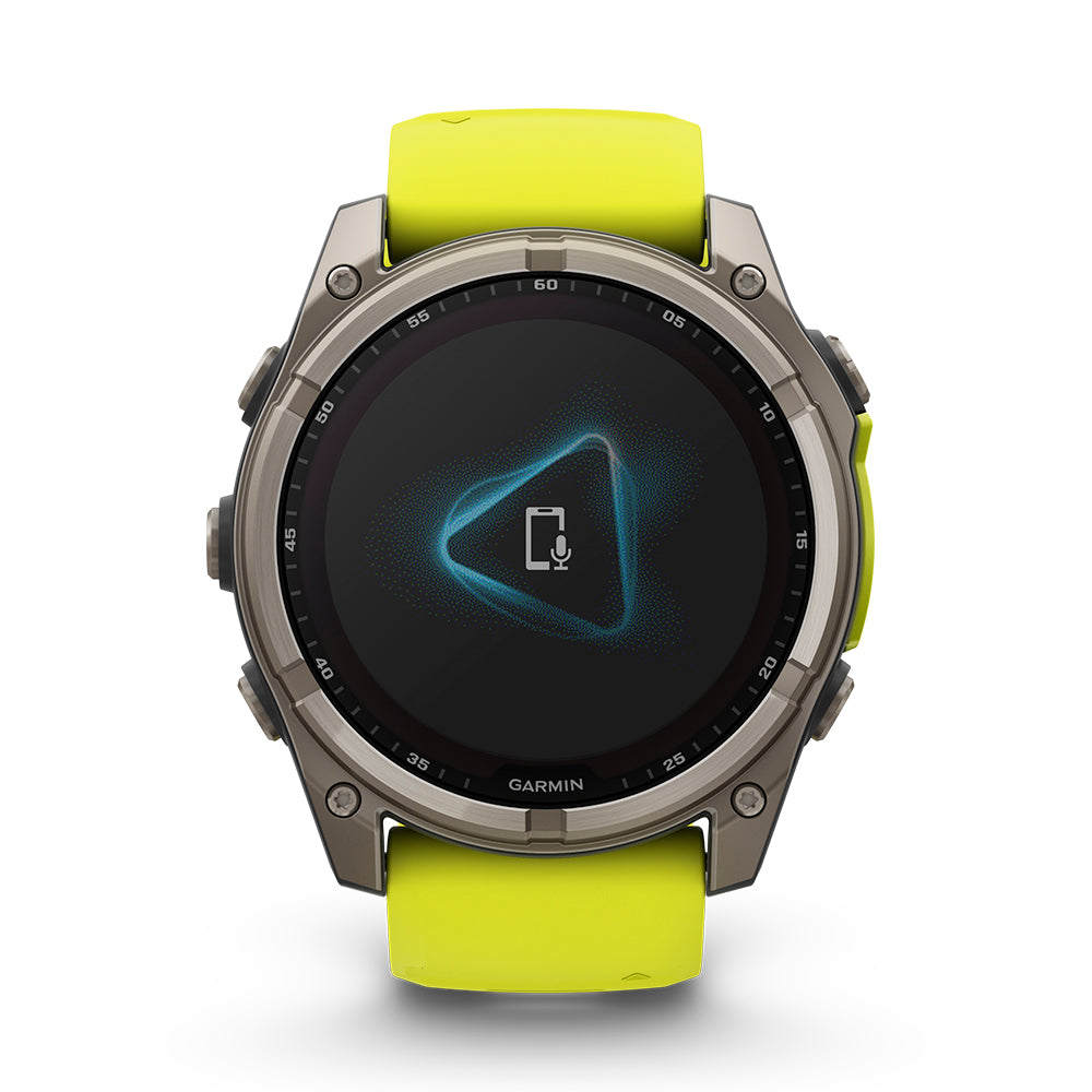 Relógio Garmin fēnix ® 8X Safira Solar Titânio e Amarelo
