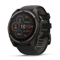Relógio Garmin fēnix ® 8X Safira Solar Titânio Cinza Carbono e Preto