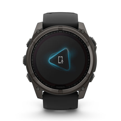 Relógio Garmin fēnix ® 8X Safira Solar Titânio Cinza Carbono e Preto