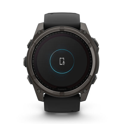 Relógio Garmin fēnix ® 8X Safira Solar Titânio Cinza Carbono e Preto