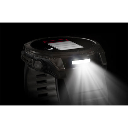 Relógio Garmin fēnix ® 8X Safira Solar Titânio Cinza Carbono e Preto