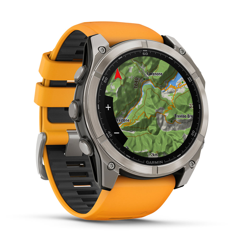 Relógio Garmin Fênix ® 8X Safira Titânio e Laranja