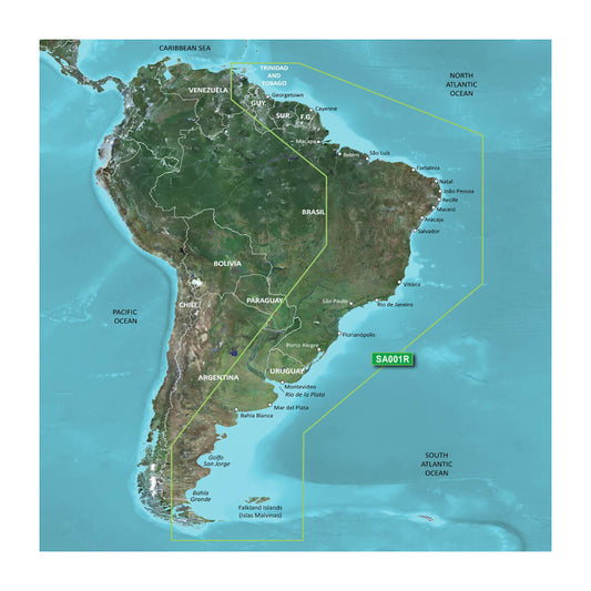 Mapa Garmin Carta Náutica Bluechart G3 Costa Leste