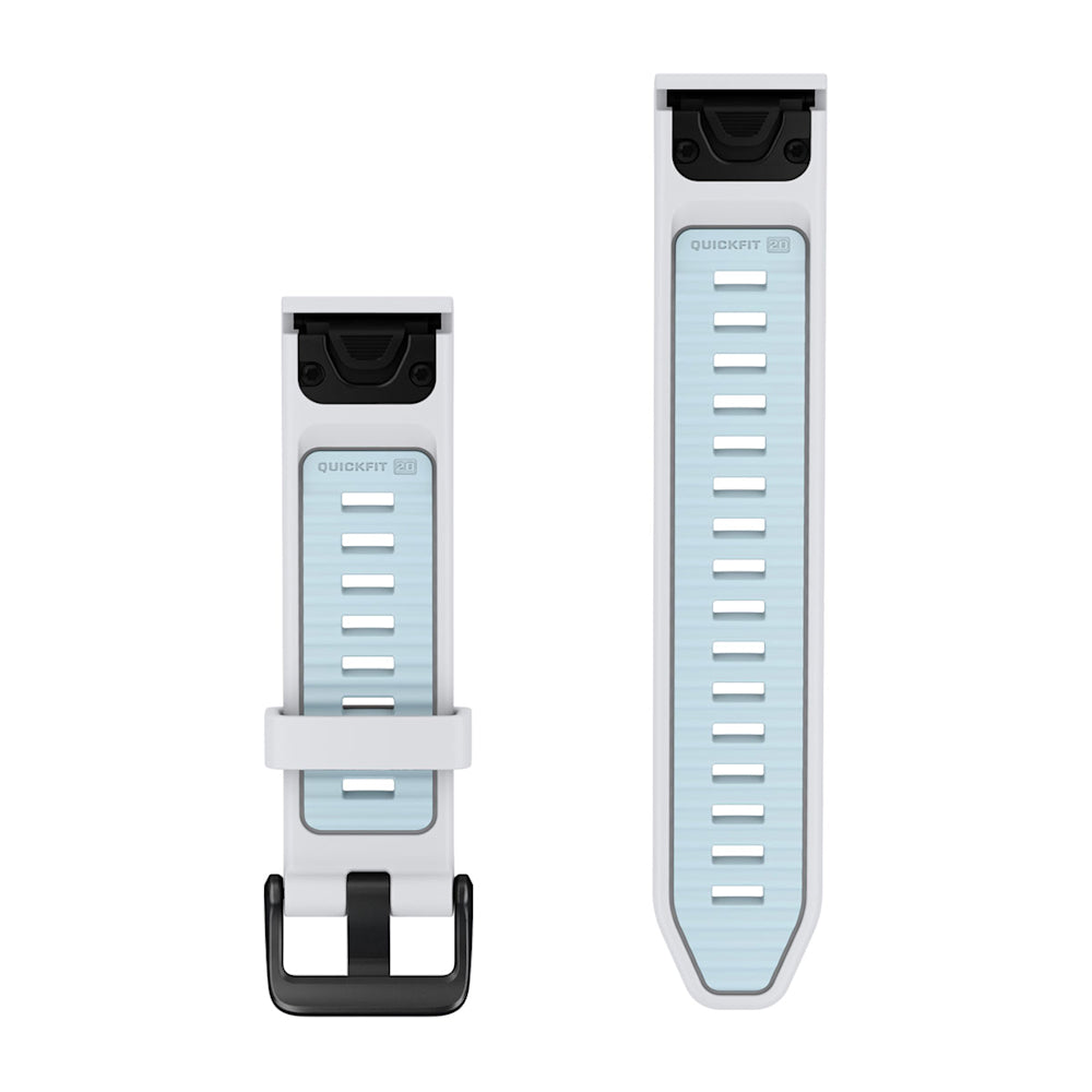 Pulseira Garmin QuickFit ® 20 mm Branco e Azul Claro