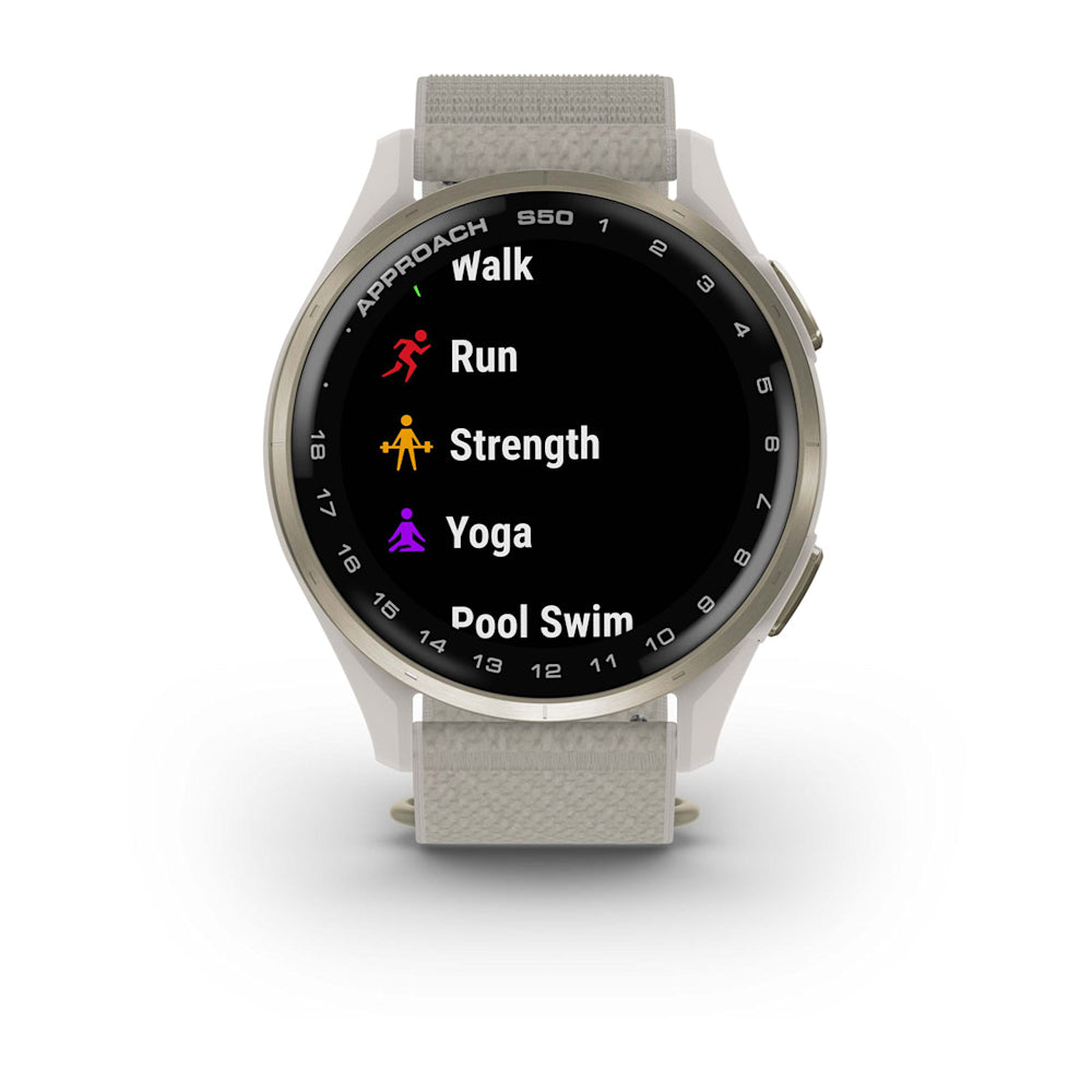 Relógio Garmin Approach ® S50 Dourado e Branco