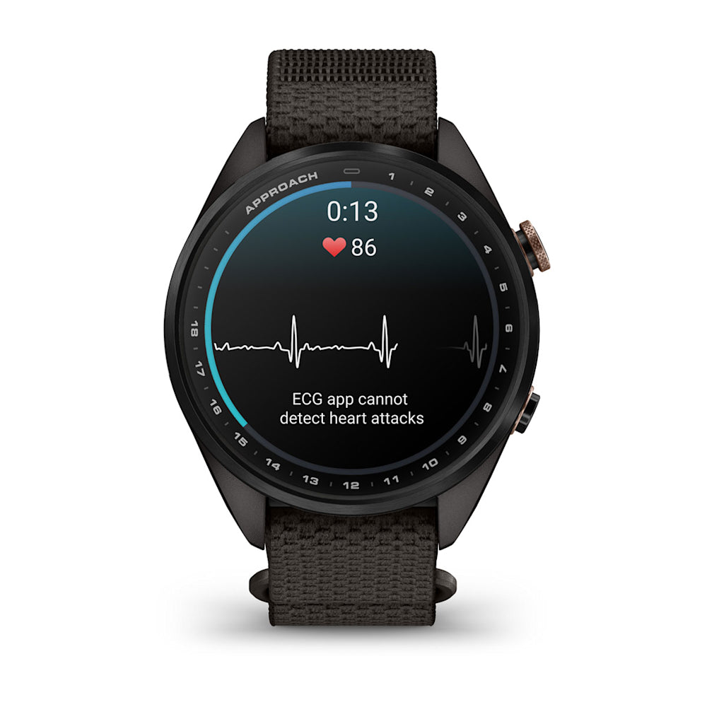 Relógio Garmin Approach ® S72 Titânio Cinza Carbono e Bronze - 43 mm