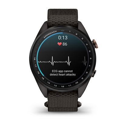 Relógio Garmin Approach ® S72 Titânio Cinza Carbono e Bronze - 43 mm