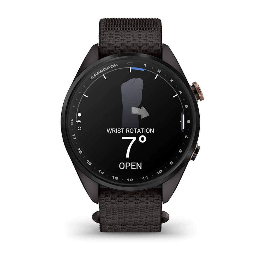 Relógio Garmin Approach ® S72 Titânio Cinza Carbono e Bronze - 43 mm