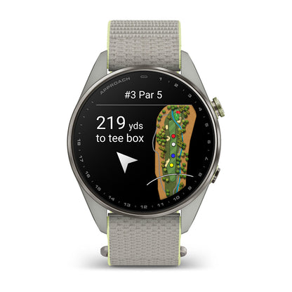 Relógio Garmin Approach ® S72 Titânio Cinza e Citron - 47 mm