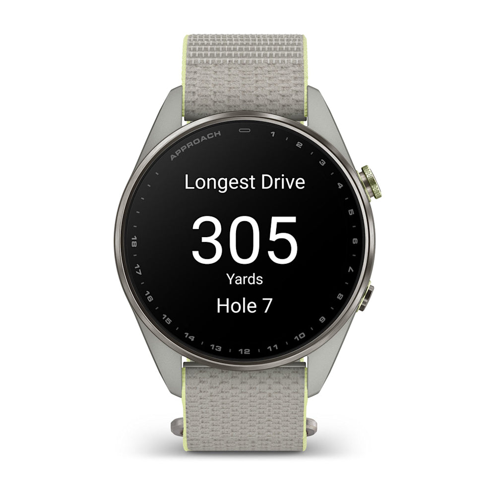 Relógio Garmin Approach ® S72 Titânio Cinza e Citron - 47 mm