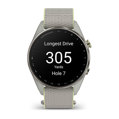 Relógio Garmin Approach ® S72 Titânio Cinza e Citron - 47 mm