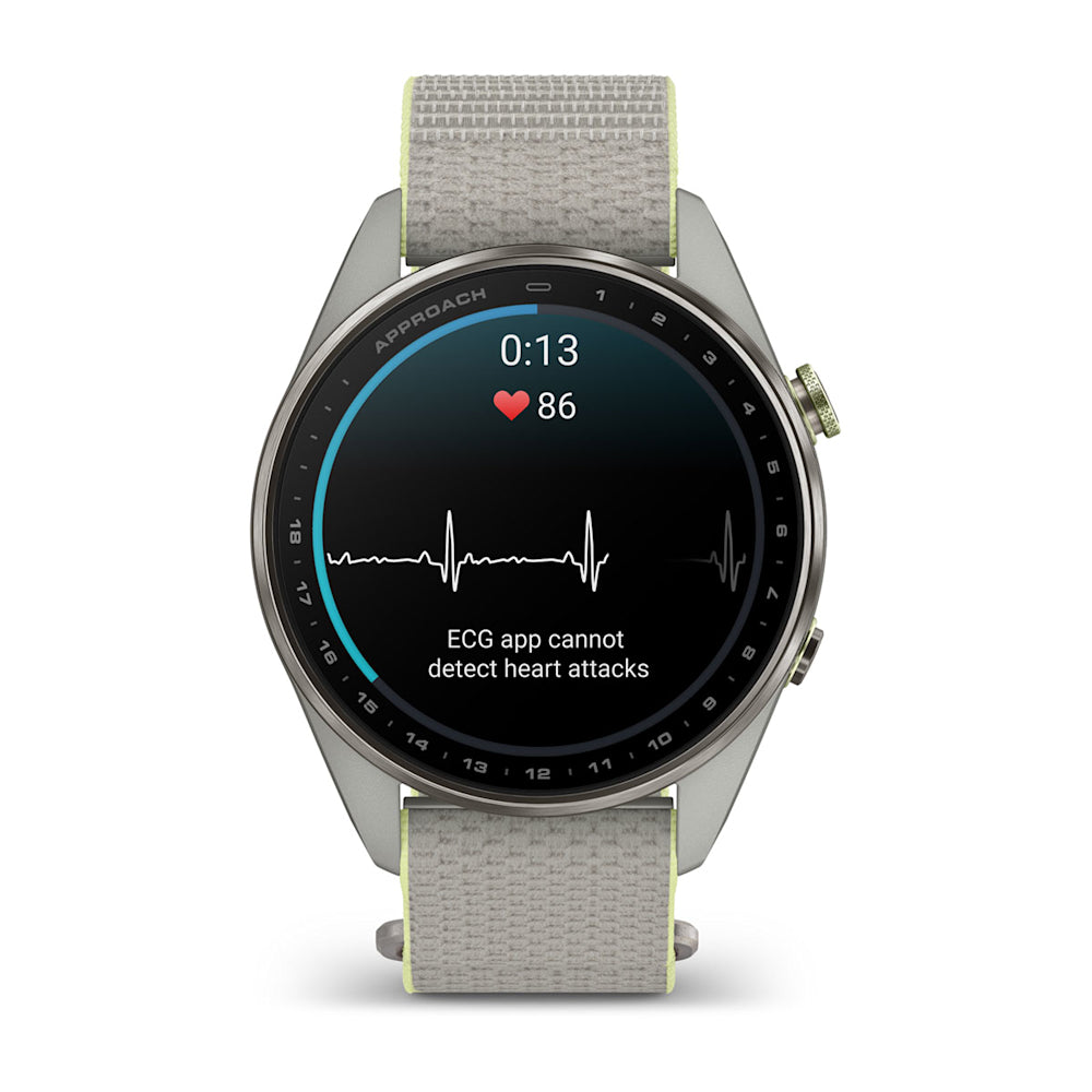 Relógio Garmin Approach ® S72 Titânio Cinza e Citron - 47 mm