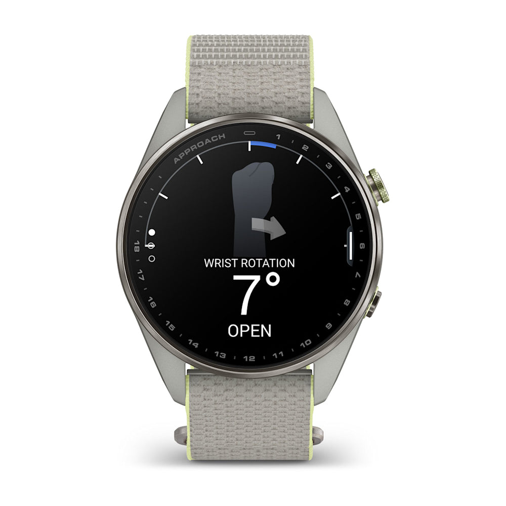 Relógio Garmin Approach ® S72 Titânio Cinza e Citron - 47 mm