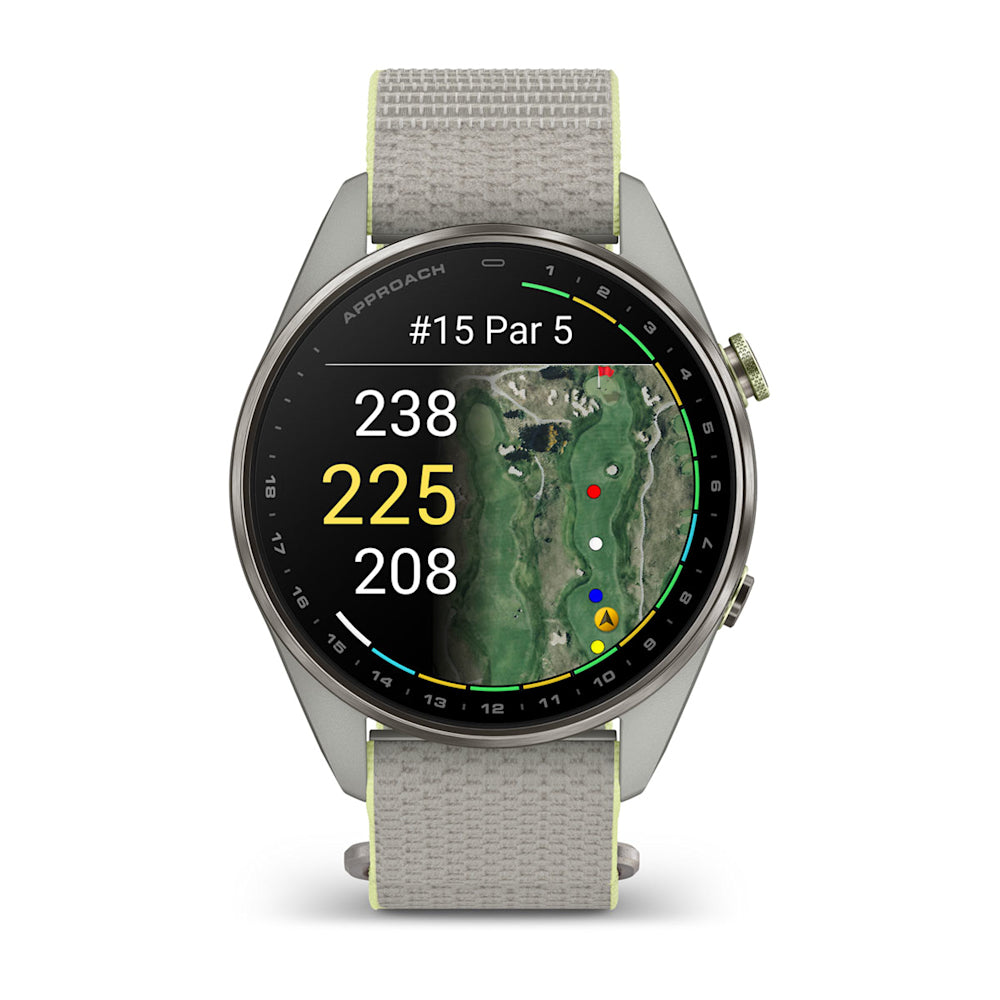 Relógio Garmin Approach ® S72 Titânio Cinza e Citron - 47 mm