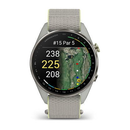 Relógio Garmin Approach ® S72 Titânio Cinza e Citron - 47 mm