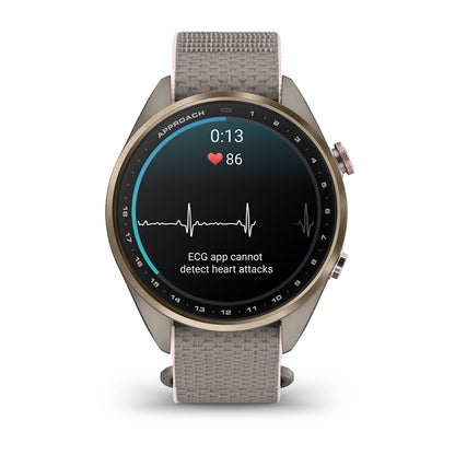 Relógio Garmin Approach ® S72 Titânio Dourado e Cinza/Rosa - 43 mm