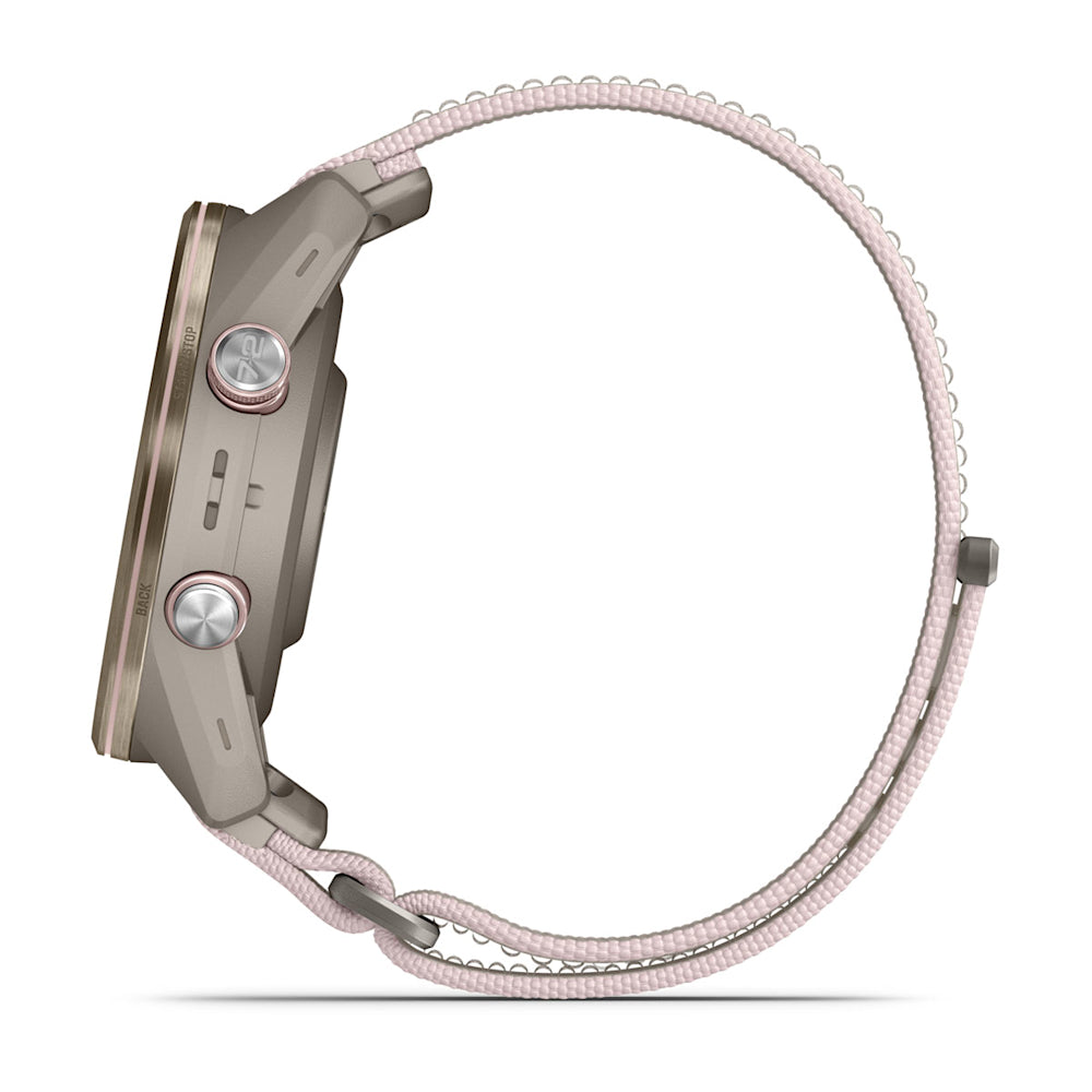 Relógio Garmin Approach ® S72 Titânio Dourado e Cinza/Rosa - 43 mm