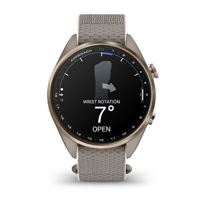 Relógio Garmin Approach ® S72 Titânio Dourado e Cinza/Rosa - 43 mm