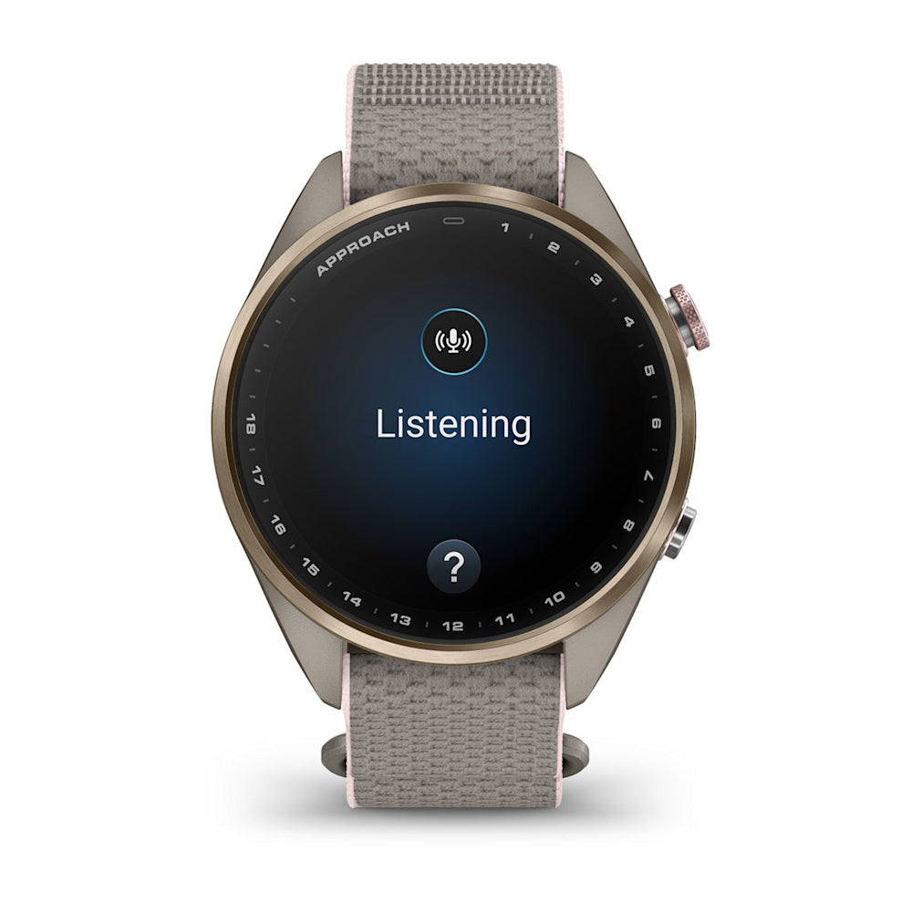 Relógio Garmin Approach ® S72 Titânio Dourado e Cinza/Rosa - 43 mm