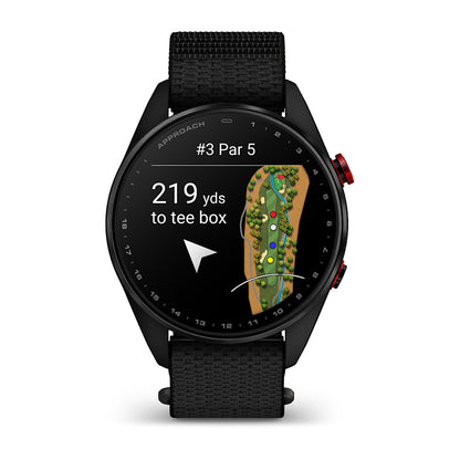 Relógio Garmin Approach ® S72 Titânio Preto e Vermelho - 47 mm