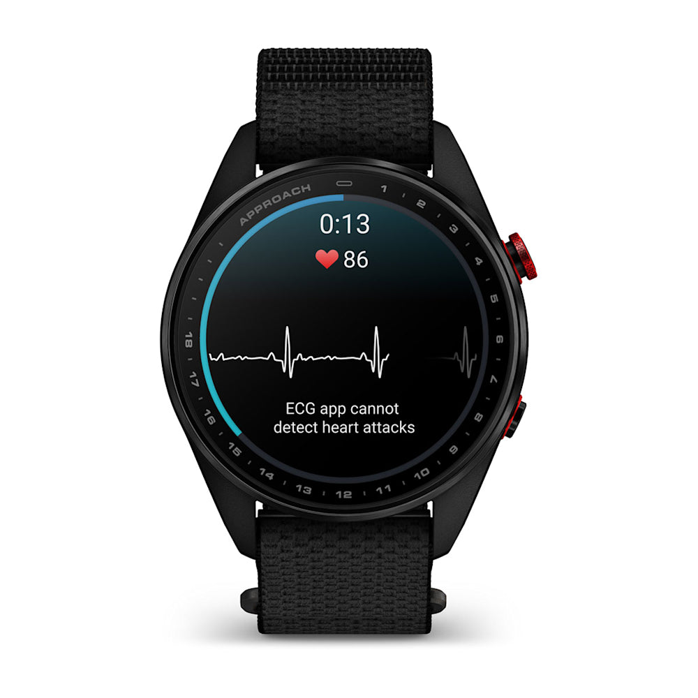 Relógio Garmin Approach ® S72 Titânio Preto e Vermelho - 47 mm