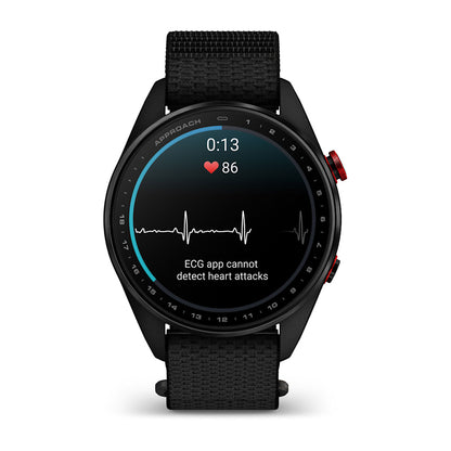 Relógio Garmin Approach ® S72 Titânio Preto e Vermelho - 47 mm