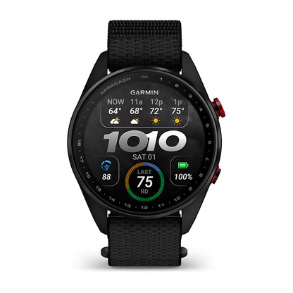 Relógio Garmin Approach ® S72 Titânio Preto e Vermelho - 47 mm