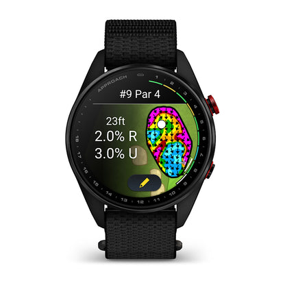 Relógio Garmin Approach ® S72 Titânio Preto e Vermelho - 47 mm