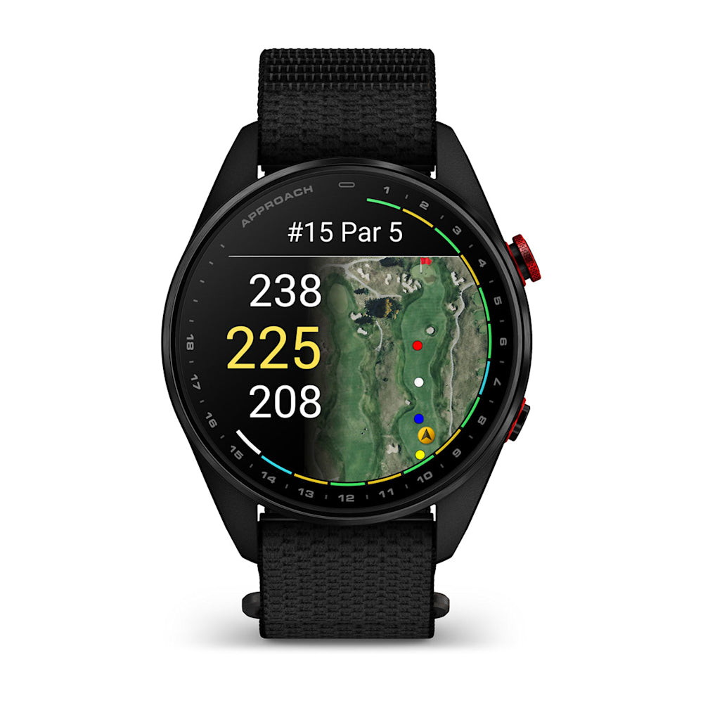 Relógio Garmin Approach ® S72 Titânio Preto e Vermelho - 47 mm