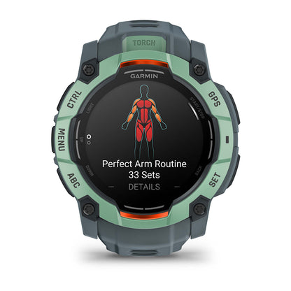 Relógio Garmin Instinct ® 3 AMOLED Neo Tropical e Cinza Crepúsculo - 50 mm