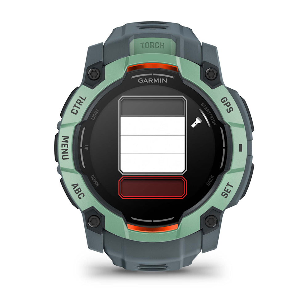 Relógio Garmin Instinct ® 3 AMOLED Neo Tropical e Cinza Crepúsculo - 50 mm