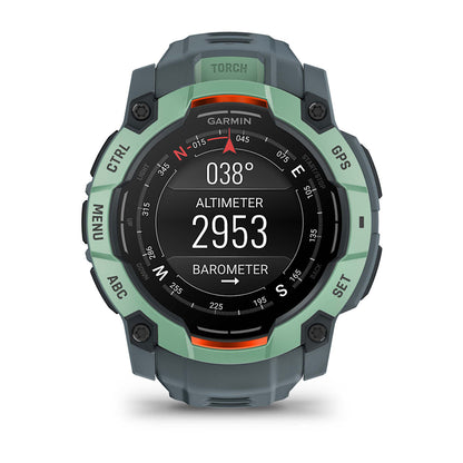 Relógio Garmin Instinct ® 3 AMOLED Neo Tropical e Cinza Crepúsculo - 50 mm