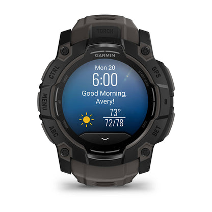 Relógio Garmin Instinct ® 3 AMOLED Preto e Grafite - 50 mm
