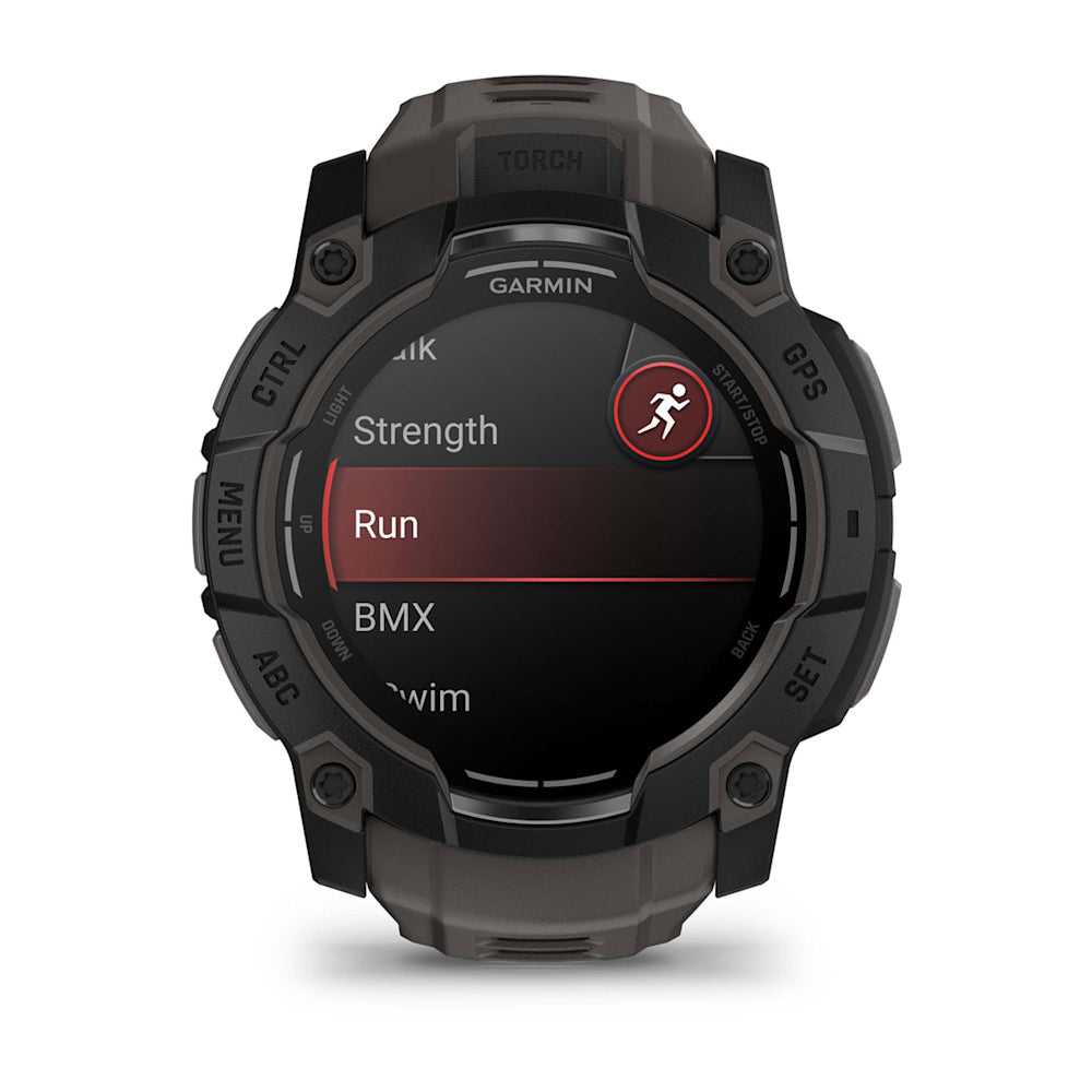 Relógio Garmin Instinct ® 3 AMOLED Preto e Grafite - 50 mm