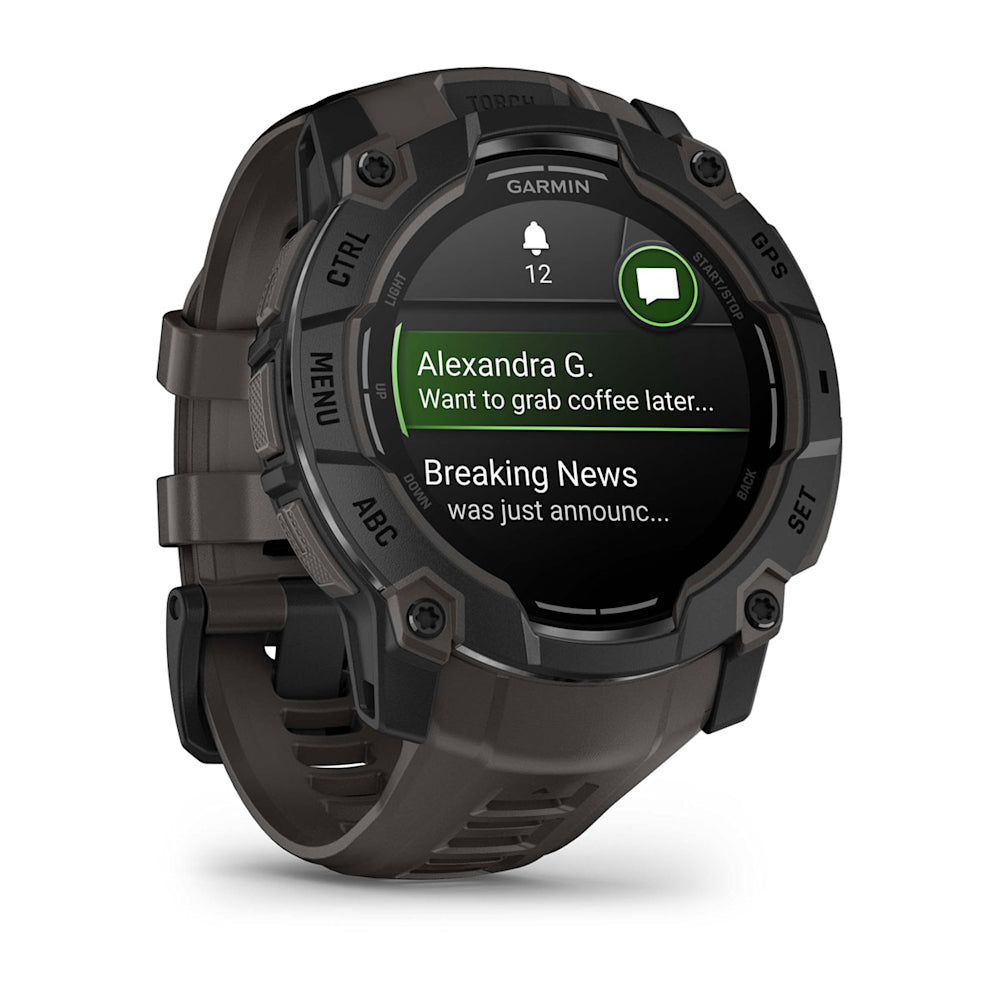 Relógio Garmin Instinct ® 3 AMOLED Preto e Grafite - 50 mm