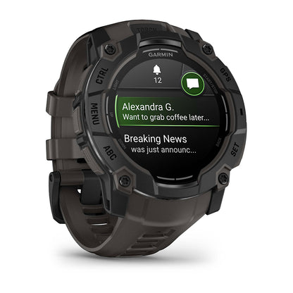 Relógio Garmin Instinct ® 3 AMOLED Preto e Grafite - 50 mm