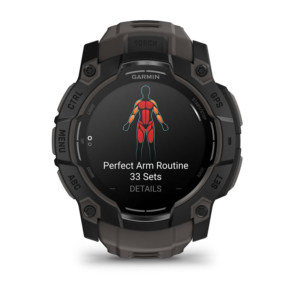 Relógio Garmin Instinct ® 3 AMOLED Preto e Grafite - 50 mm