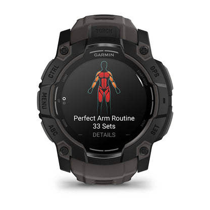 Relógio Garmin Instinct ® 3 AMOLED Preto e Grafite - 50 mm