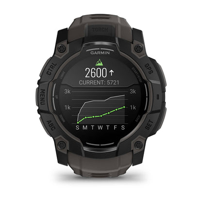 Relógio Garmin Instinct ® 3 AMOLED Preto e Grafite - 50 mm
