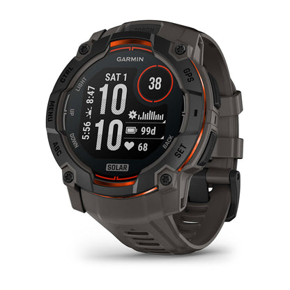 Relógio Garmin Instinct ® 3 Solar Preto e Grafite - 50 mm