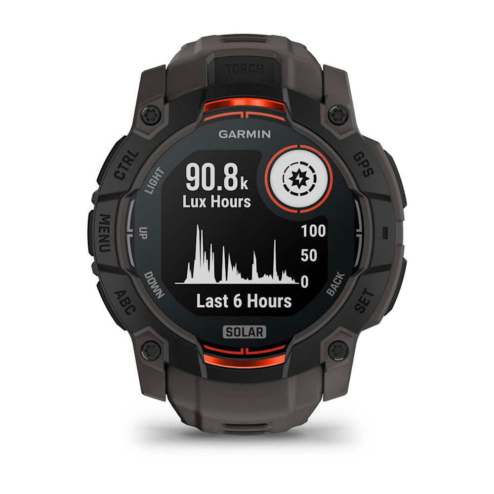 Relógio Garmin Instinct ® 3 Solar com Monitor Cardíaco de Pulso e