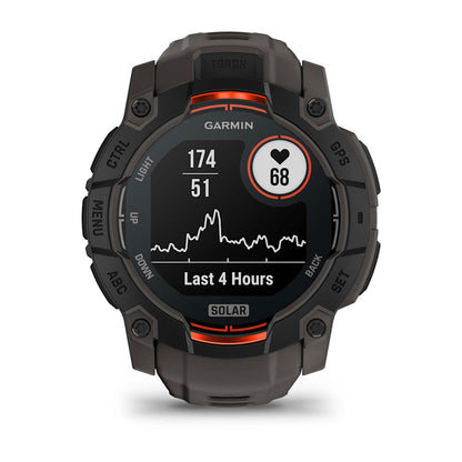 Relógio Garmin Instinct ® 3 Solar Preto e Grafite - 50 mm